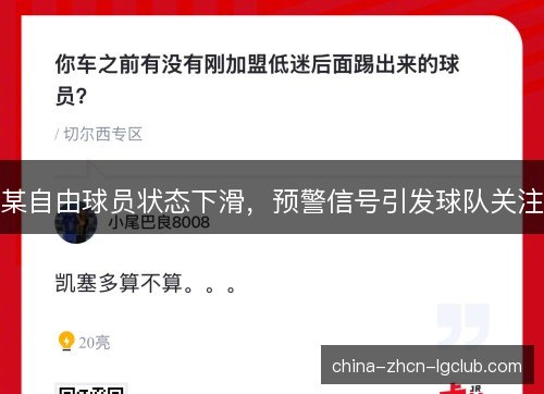 某自由球员状态下滑,预警信号引发球队关注 某自由球员状态下滑,预警信号引发球队关注